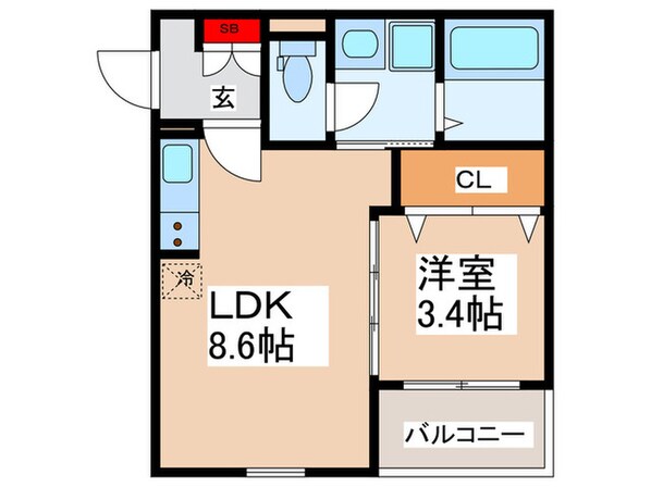 F＋ｓｔｙｌｅ大蓮北２号館の物件間取画像